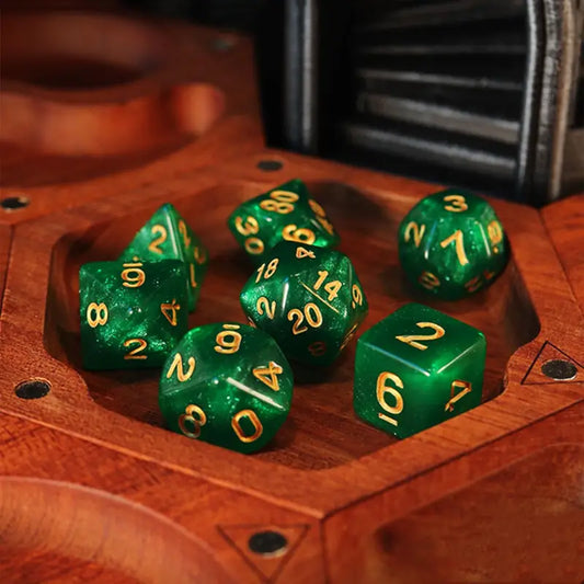 Emerald Enchanters Dice Set,